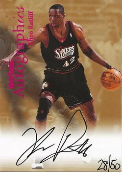 1999-00 SkyBox Premium - Autographics Red Foil / Century Marks #NNO Theo Ratliff Front
