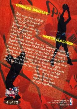 1997-98 Fleer - Game Breakers #4 Charles Barkley / Hakeem Olajuwon Back