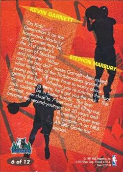 1997-98 Fleer - Game Breakers #6 Kevin Garnett / Stephon Marbury Back