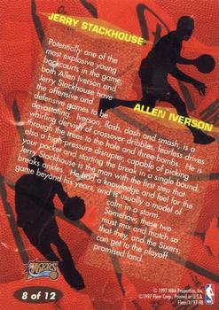 1997-98 Fleer - Game Breakers #8 Allen Iverson / Jerry Stackhouse Back