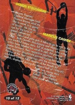 1997-98 Fleer - Game Breakers #10 Marcus Camby / Damon Stoudamire Back