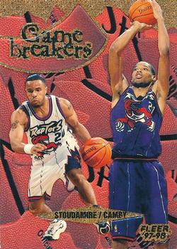 1997-98 Fleer - Game Breakers #10 Marcus Camby / Damon Stoudamire Front