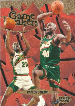 1997-98 Fleer - Game Breakers #9 Shawn Kemp / Gary Payton Front