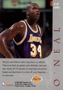 1999-00 SkyBox Premium - Majestic #6MJ Shaquille O'Neal Back