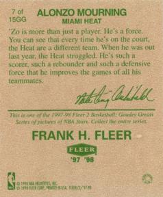 1997-98 Fleer - Goudey Greats #7GG Alonzo Mourning Back