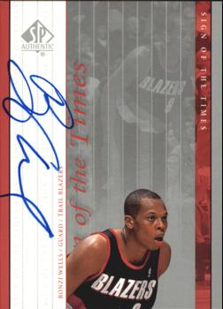 1999-00 SP Authentic - Sign of the Times #BW Bonzi Wells Front