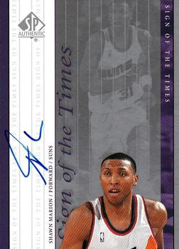 1999-00 SP Authentic - Sign of the Times #SH Shawn Marion Front