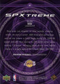 1999-00 SPx - SPxtreme #X7 Glen Rice Back