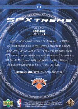 1999-00 SPx - SPxtreme #X10 Allan Houston Back