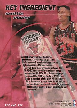 1997-98 Fleer - Key Ingredient #10 Scottie Pippen Back