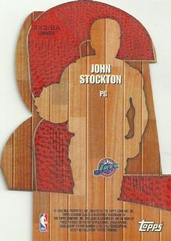 1999-00 Stadium Club - 3x3 Luminous #8A John Stockton Back