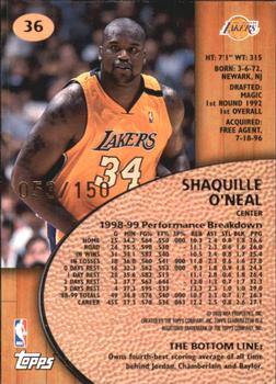 1999-00 Stadium Club - First Day Issue #36 Shaquille O'Neal Back