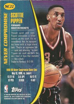 1999-00 Stadium Club - Never Compromise #NC22 Scottie Pippen Back