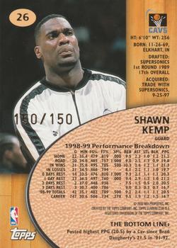 1999-00 Stadium Club - One of a Kind #26 Shawn Kemp Back