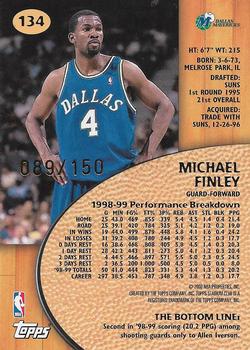 1999-00 Stadium Club - One of a Kind #134 Michael Finley Back