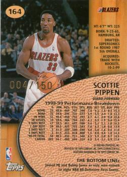 1999-00 Stadium Club - One of a Kind #164 Scottie Pippen Back