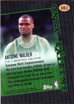 1999-00 Stadium Club - Onyx Extreme #OE2 Antoine Walker Back