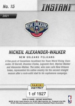 2020-21 Panini Instant NBA Rising Stars #15 Nickeil Alexander-Walker Back
