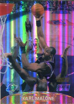 1999-00 Stadium Club Chrome - First Day Issue Refractors #4 Karl Malone Front
