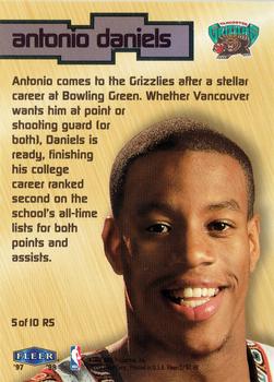 1997-98 Fleer - Rookie Sensations #5RS Antonio Daniels Back