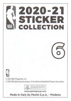 2020-21 Panini NBA Sticker & Card Collection European Edition #6 James Harden Back