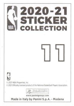 2020-21 Panini NBA Sticker & Card Collection European Edition #11 Damian Lillard Back