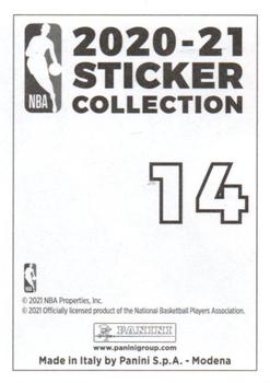 2020-21 Panini NBA Sticker & Card Collection European Edition #14 76ers vs Bucks Back