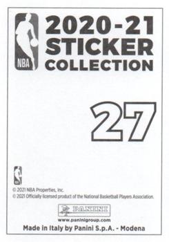 2020-21 Panini NBA Sticker & Card Collection European Edition #27 Kawhi Leonard MVP Back