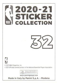 2020-21 Panini NBA Sticker & Card Collection European Edition #32 Anthony Davis Back