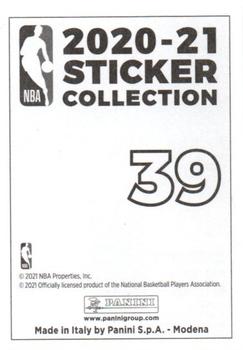 2020-21 Panini NBA Sticker & Card Collection European Edition #39 Russell Westbrook Back