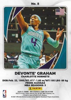 2020-21 Panini NBA Sticker & Card Collection European Edition - Cards #8 Devonte' Graham Back
