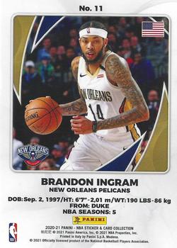 2020-21 Panini NBA Sticker & Card Collection European Edition - Cards #11 Brandon Ingram Back