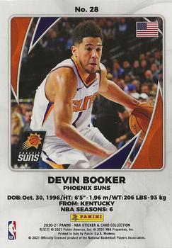 2020-21 Panini NBA Sticker & Card Collection European Edition - Cards #28 Devin Booker Back