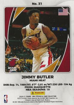 2020-21 Panini NBA Sticker & Card Collection European Edition - Cards #31 Jimmy Butler Back
