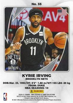 2020-21 Panini NBA Sticker & Card Collection European Edition - Cards #35 Kyrie Irving Back