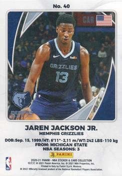 2020-21 Panini NBA Sticker & Card Collection European Edition - Cards #40 Jaren Jackson Jr. Back