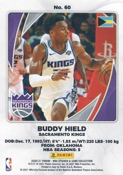 2020-21 Panini NBA Sticker & Card Collection European Edition - Cards #60 Buddy Hield Back