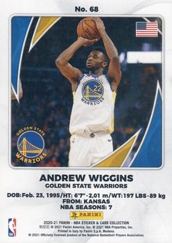 2020-21 Panini NBA Sticker & Card Collection European Edition - Cards #68 Andrew Wiggins Back
