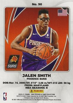 2020-21 Panini NBA Sticker & Card Collection European Edition - Cards #90 Jalen Smith Back