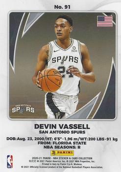 2020-21 Panini NBA Sticker & Card Collection European Edition - Cards #91 Devin Vassell Back