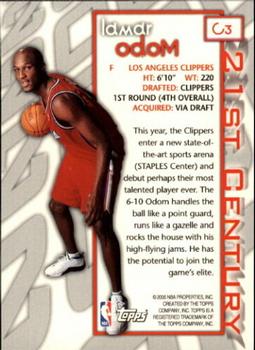 1999-00 Topps - 21st Century Topps #C3 Lamar Odom Back
