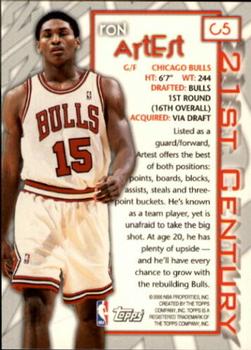 1999-00 Topps - 21st Century Topps #C5 Ron Artest Back