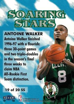 1997-98 Fleer - Soaring Stars #19SS Antoine Walker Back