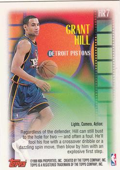 1999-00 Topps - Highlight Reels #HR7 Grant Hill Back