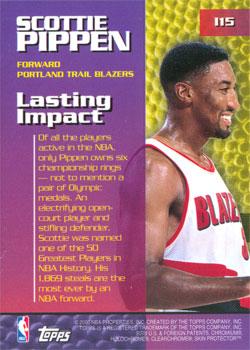 1999-00 Topps - Impact #I15 Scottie Pippen Back
