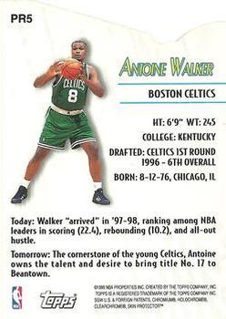 1999-00 Topps - Prodigy #PR5 Antoine Walker Back
