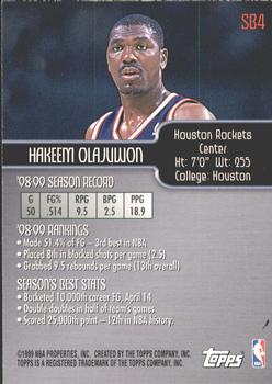 1999-00 Topps - Season's Best #SB4 Hakeem Olajuwon Back