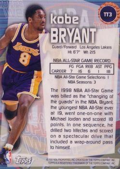 1999-00 Topps - Team Topps #TT3 Kobe Bryant Back