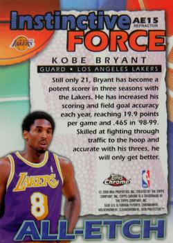 1999-00 Topps Chrome - All-Etch Refractors #AE15 Kobe Bryant Back