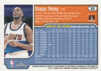 1999-00 Topps Chrome - Refractors #32 Shawn Kemp Back